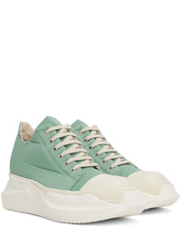 Baskets basses en cuir vert menthe Rick Owens DRKSHDW