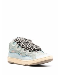 Baskets basses en cuir vert menthe Lanvin