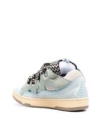 Baskets basses en cuir vert menthe Lanvin