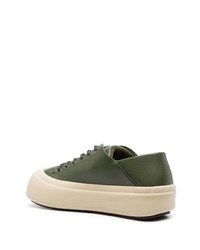 Baskets basses en cuir vert menthe yume yume