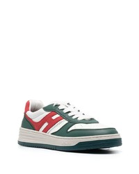 Baskets basses en cuir vert menthe Hogan