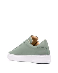 Baskets basses en cuir vert menthe Philipp Plein