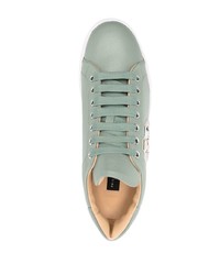 Baskets basses en cuir vert menthe Philipp Plein