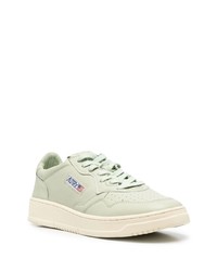 Baskets basses en cuir vert menthe AUTRY