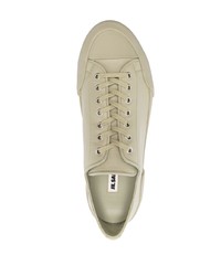 Baskets basses en cuir vert menthe Jil Sander