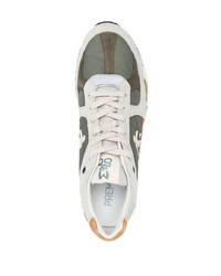 Baskets basses en cuir vert menthe Premiata