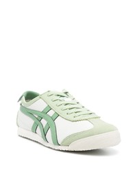 Baskets basses en cuir vert menthe Asics