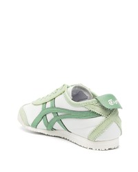 Baskets basses en cuir vert menthe Asics