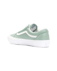 Baskets basses en cuir vert menthe Vans