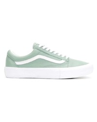 Baskets basses en cuir vert menthe Vans