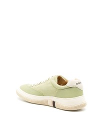 Baskets basses en cuir vert menthe OSKLEN