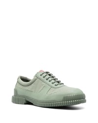 Baskets basses en cuir vert menthe Camper