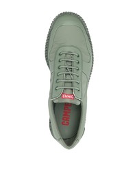 Baskets basses en cuir vert menthe Camper