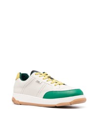 Baskets basses en cuir vert menthe Gcds