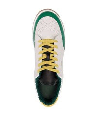 Baskets basses en cuir vert menthe Gcds