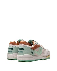 Baskets basses en cuir vert menthe Saucony