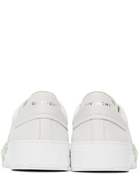 Baskets basses en cuir vert menthe Givenchy