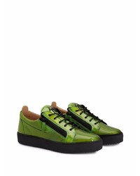 Baskets basses en cuir vertes Giuseppe Zanotti