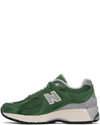 Baskets basses en cuir vertes New Balance