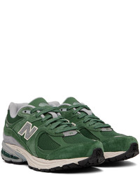 Baskets basses en cuir vertes New Balance