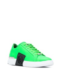 Baskets basses en cuir vertes Philipp Plein