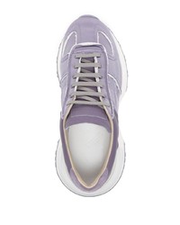 Baskets basses en cuir violet clair Maison Margiela