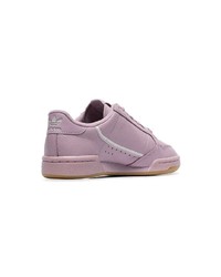 Baskets basses en cuir violet clair adidas