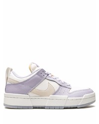 Baskets basses en cuir violet clair Nike