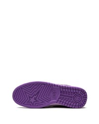 Baskets basses en cuir violet clair A Bathing Ape