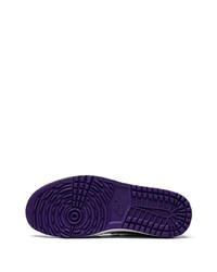 Baskets basses en cuir violettes Jordan