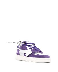 Baskets basses en cuir violettes Off-White