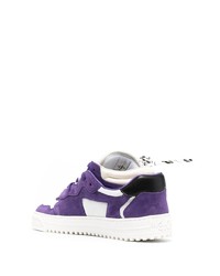 Baskets basses en cuir violettes Off-White