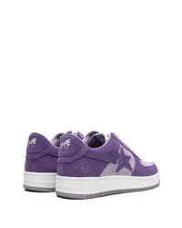 Baskets basses en cuir violettes A Bathing Ape