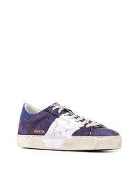 Baskets basses en cuir violettes Golden Goose