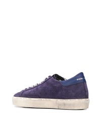 Baskets basses en cuir violettes Golden Goose