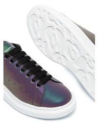 Baskets basses en cuir violettes Alexander McQueen