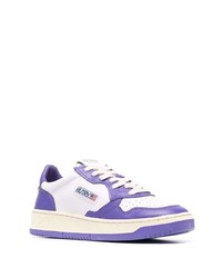 Baskets basses en cuir violettes AUTRY