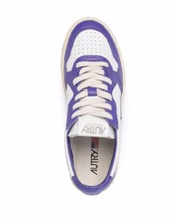 Baskets basses en cuir violettes AUTRY