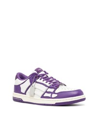 Baskets basses en cuir violettes Amiri