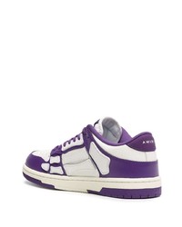 Baskets basses en cuir violettes Amiri