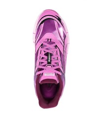 Baskets basses en cuir violettes Puma