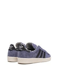 Baskets basses en cuir violettes adidas