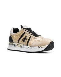 Baskets basses en daim beiges Premiata