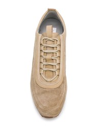 Baskets basses en daim beiges Grenson