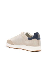 Baskets basses en daim beiges Brunello Cucinelli