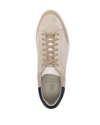 Baskets basses en daim beiges Brunello Cucinelli