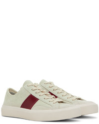 Baskets basses en daim beiges Tom Ford