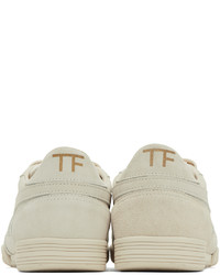 Baskets basses en daim beiges Tom Ford