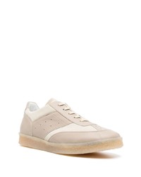 Baskets basses en daim beiges MM6 MAISON MARGIELA