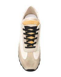 Baskets basses en daim beiges Maison Margiela